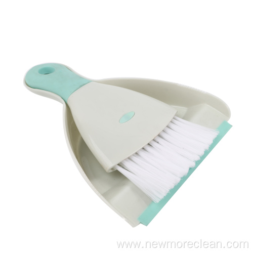 Adjustable broom and dustpan set with short handle